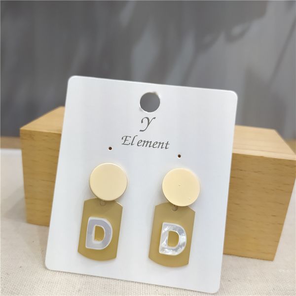 

y-e new letter acrylic drop earrings for women brincos square geometric dangle metal earring 2020 statement fashion jewelry, Silver
