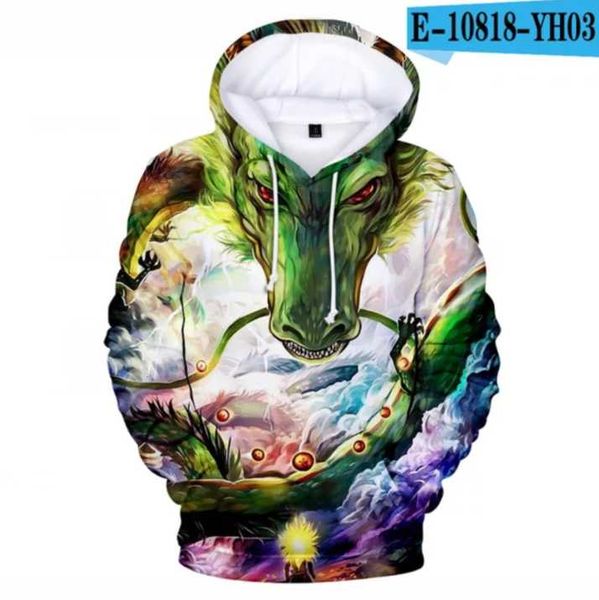 

3d printed hoodie anime fairy dragon hoodies sweatshirts men/boys steetwear kids oversize hip hop dragon men's clothes, Black