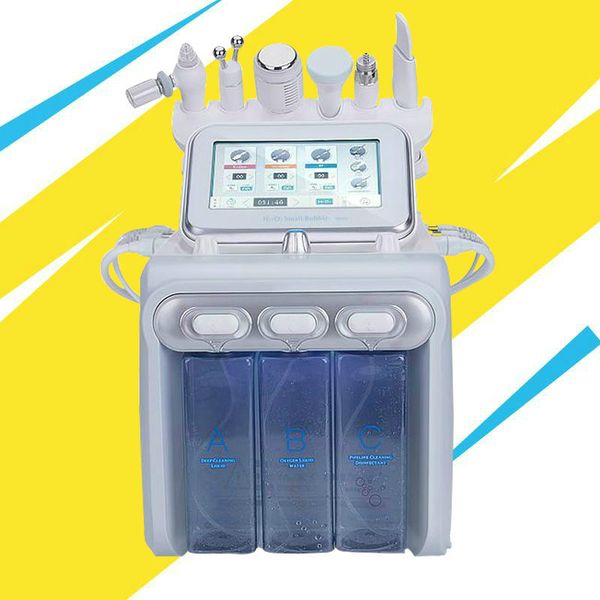 

2019 h2 o2 aqua facial 6 in1 hydra facial water dermabrasion oxygen spray with rf bio lifting spa facial machine/hydro microdermabrasion