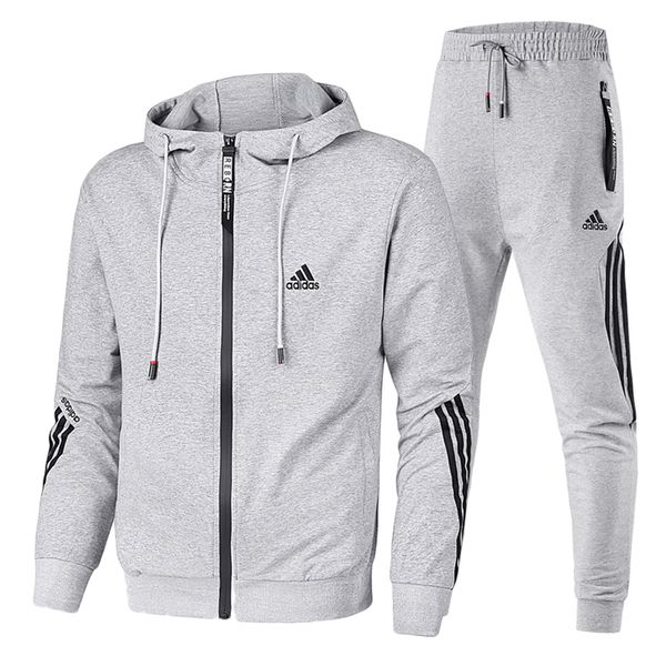 

mens designer tracksuits fashion tracksuits mens luxury suits kits brand casual hooded zipper jackets + jogger pants quality 2032802v, Gray