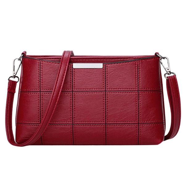 

роскошные сумки женские сумки дизайнер 2019 женская мода простой чистый цвет один винтаж плед плечо курьерские сумки