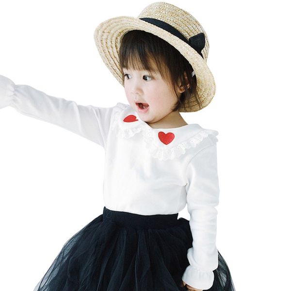 

Fashion Girl Petal Collar Long-sleeved Shirt Children Casual Tops Baby Soft Outfits Shein Girls Blouse Meisjes Blouse Clothes