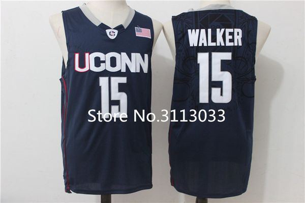 

kemba walker uconn huskies college basketball jersey all size embroidery stitched xs-xxl vest jerseys ncaa, Black;blue