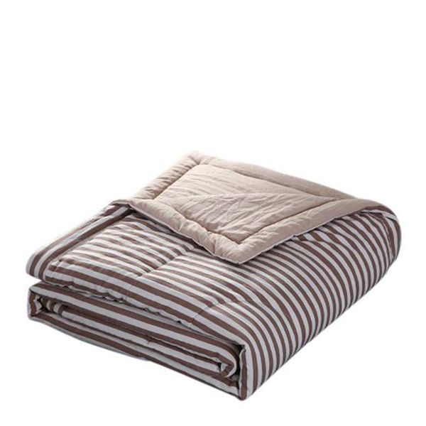 

summer air-conditioning quilt soft breathable throw blanket thin stripe comforter bed cover bedspread