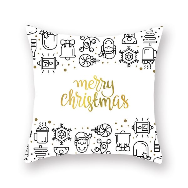 

christmas cushion cover santa deer tree soft throw pillows cover home sofa bedroom white decorative pillow case