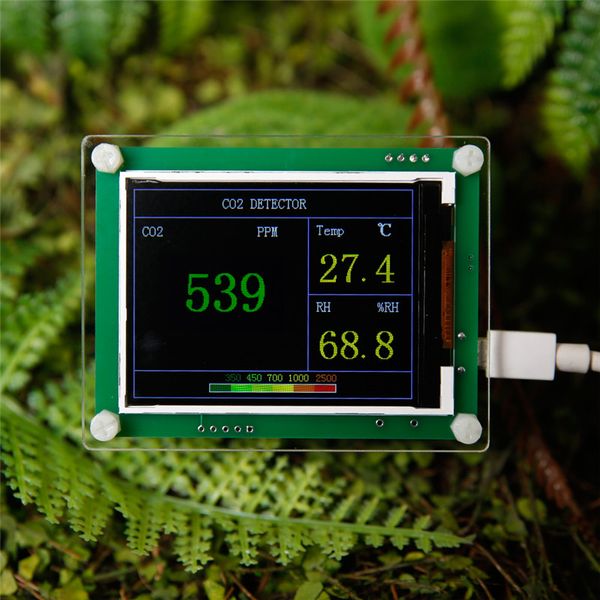 

2.8" lcd carbon dioxide co2 indoor car inernal durable convenient portable useful test temperature humidity#291101