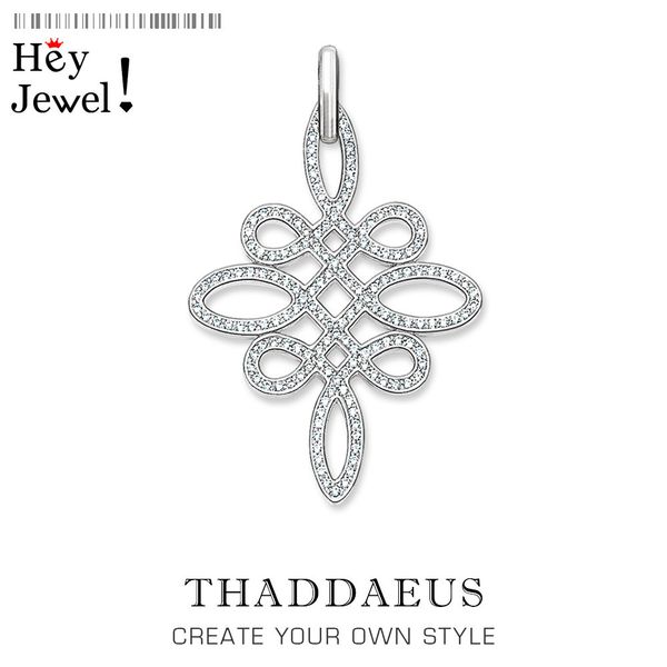 

кулон любовь узел проложить, 2019 новая мода глэм стерлингового серебра 925 ювелирные изделия томас стиль модные аксессуары подарок для ts д, Silver