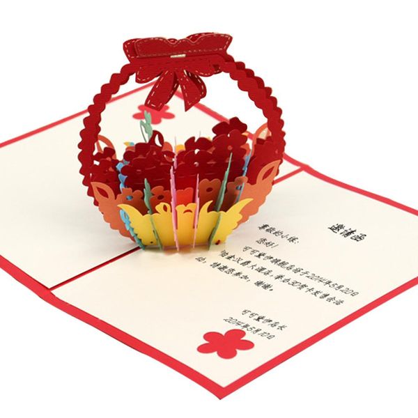 

three-dimensional innovative 3d hollow greeting card christmas postcard handmade custom birthday greeting card home decor