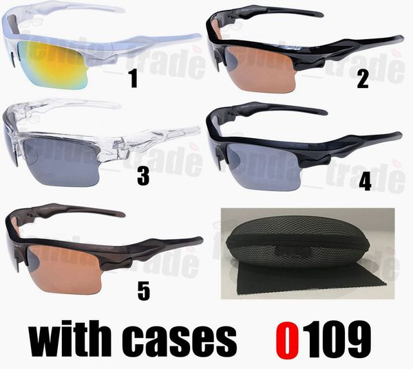 

с футлярами gafas fashion мужские солнцезащитные очки марка дизайнерские солнцезащитные очки uv400 половина черный коричневый рамка заводска, White;black