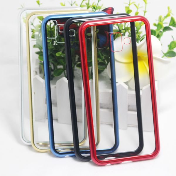 

flip adsorption for samsung magnetic a9 case tempered glass case designer phone case 360 protection back panel for goophone note 9