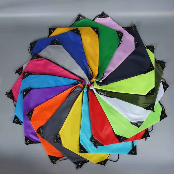

new selling drawstring backpack sports shoes fashion string shop bag polyester cloth storage handle bag fa3304