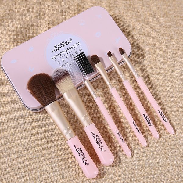 

6 pcs набор кистей для макияжа профессиональные высококачественные мягкие косметика румяна тени для век рассыпчатая пудра кисть для макияжа