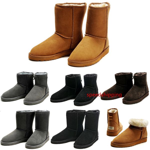

2020 new australia winter snow boots classic short half mini ankle knee men boot black chestnut grey brown mens booties 42-45 zapatos shoes
