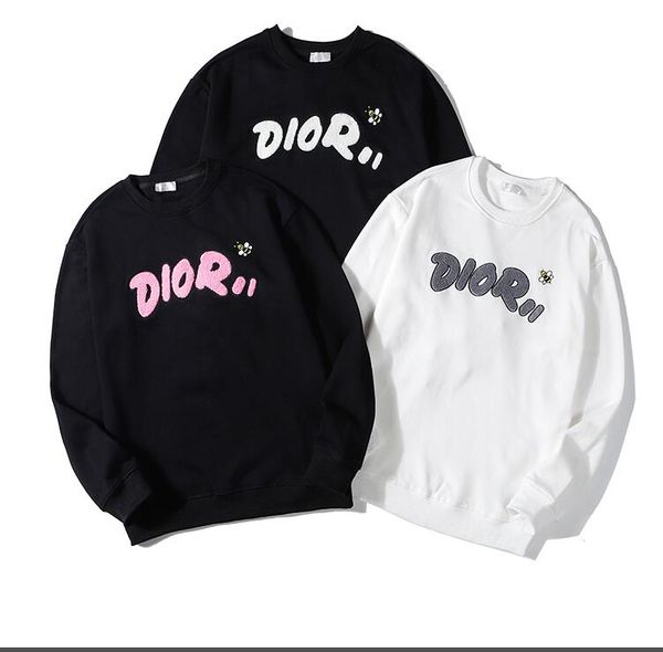 

толстовки de designe pour hommes женщины s роскошные мужские кофты свитер d письмо embroidy пчелы с длинными рукавами толстовка пуловер улич, Black