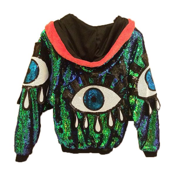 

жарко! женская мода пальто ночного singer ds dj костюм супер flash-блестка зеленый лазер bat рукав губа куртки глаза, Black;brown