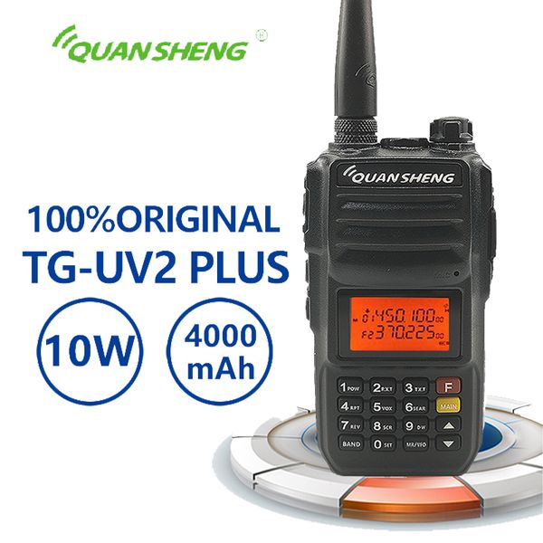 

new quansheng tg-uv2 plus 10w talkie walkie long range 10km 4000 mah radio comunicador ham radios de comunicaciÃ³n radio baufeng