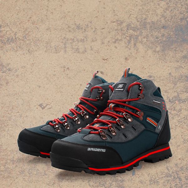 

men's shoes cowhide suede casual snow boots men's shoes 2019 winter walking work safety shoes wear-resistant, Black