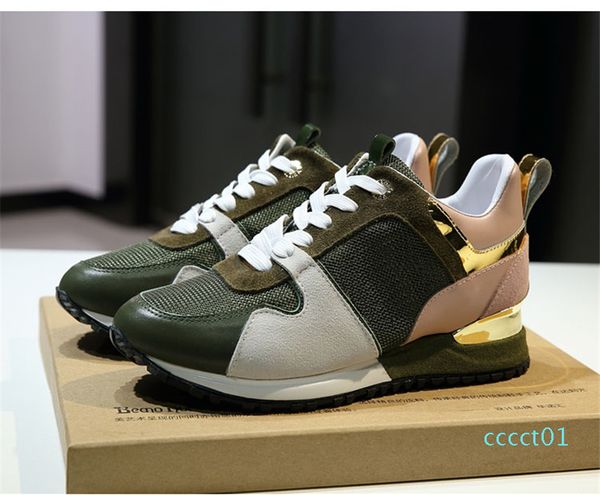 

2020 new popular designer sneakers leather trainers women men casual shoes fashion mixed color with box size 36-45 ct01, Black