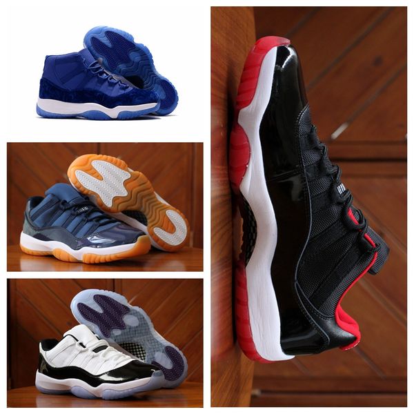 

j011la concord 45 mens outdoor shoes low 11 xi 11s prom night platinum tint gym red bred womens sports sneakers trainers size 40-46