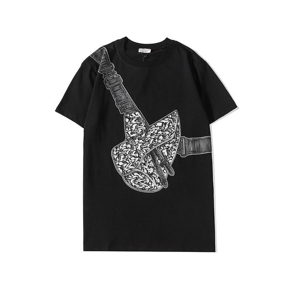 

2020 mens designer t shirt summer casual mens loose tees letters print round neck short sleeves cotton blend luxury womens t shirt-2, White;black