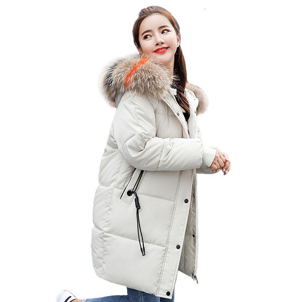 

plus size winter jacket women warm casual loose down cotton padded parkas long hooded casaco feminino female autumn jacket y190926, Black;white