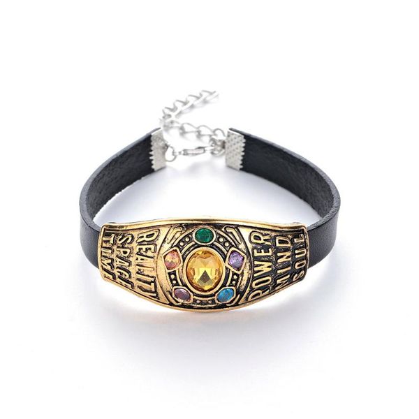 

charm man bracelet rhinestones wrap 3 infinity power gauntlet trendy jewelry crystal bangle leather bracelets, White