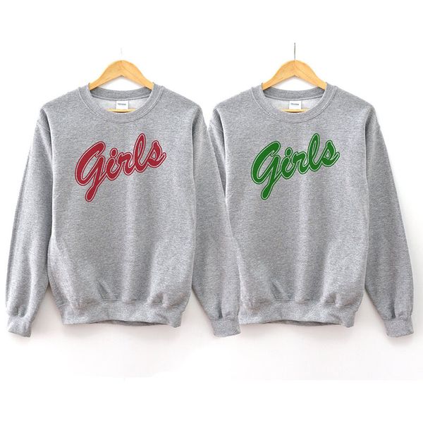 

девушки письмо печати кофты лучшие друзья навсегда женская одежда с длинным рукавом повседневная партия пуловер ulzzang верхняя одежда drop, Black