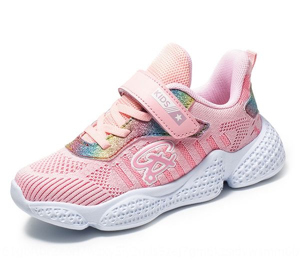 

abc lunrun season children's boys and girls breathable flying sports shoes sports shoes weaving parent-child leisure, Black