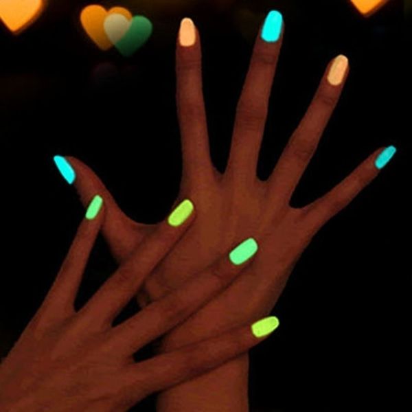 

7ml candy colors fluorescent neon luminous nail art polish glow in dark varnish nail polish