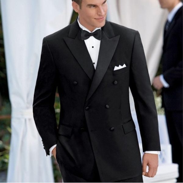 

новый серый / черный двубортный мужской west slim официальный свадебный мужской костюм 2 пиджака мужчины (куртки+брюки) 200, White;black