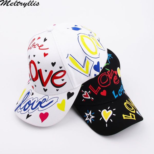 

meltryllis]new lovers color printing graffiti all matching baseball cap men women adjustable casual fashion hat, Blue;gray