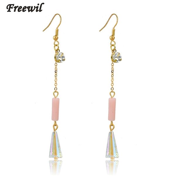 

bijoux love brand europe selling pink crystal drop earrings acrylic beads bohemia earrings for women ser140368