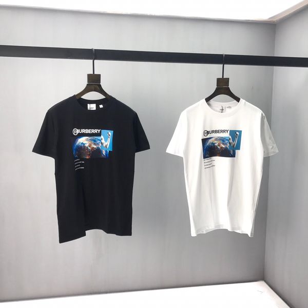 

2020b designer spring and summer new high grade cotton printing short sleeve round neck panel t-shirt size: s--l-xl-xxl color: black white, White;black