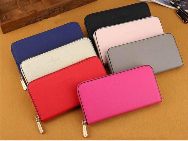

handbag designer wallet new arrival leather fashion single zipper luxury women's wallet long purse, Red;black