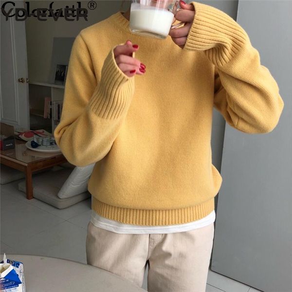 

2020 new autumn winter women sweaters pullovers warm minimalist knitting elegant ladies loose solid sw7008, White;black
