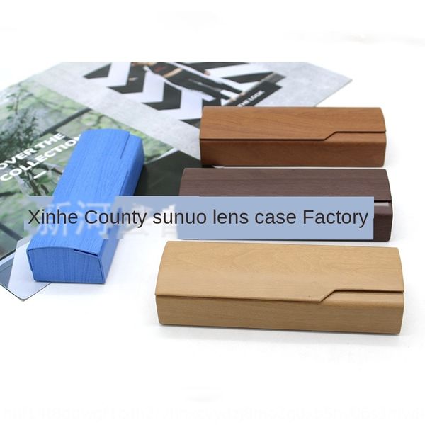 

2020 creative wood grain box sun protection case sun glasses glasses case box