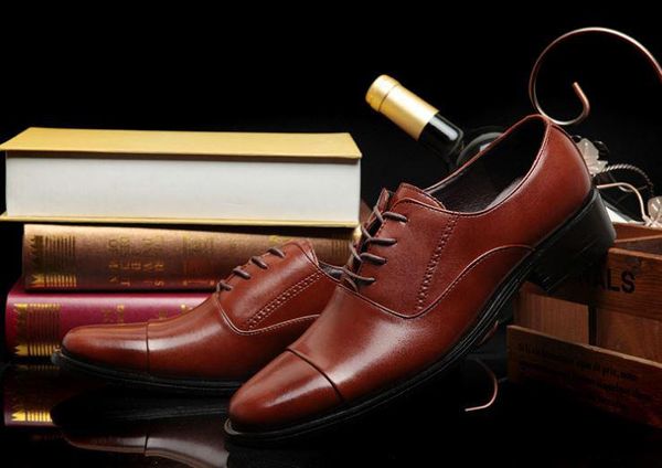 

uine leather mens dressing shoes big size men pinted toe shoes black and white men