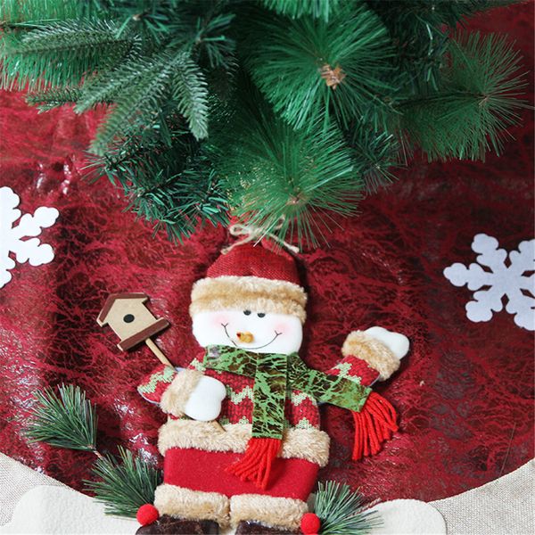 

christmas tree skirt non-woven fabric tree decorations christmas ornament diameter for home xmas skirt new year 90cm l828