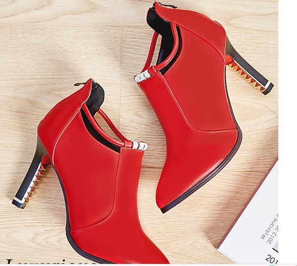 

2019 women's shoes in spring and autumn with new style high heel fine heel pointed end @8068, Black