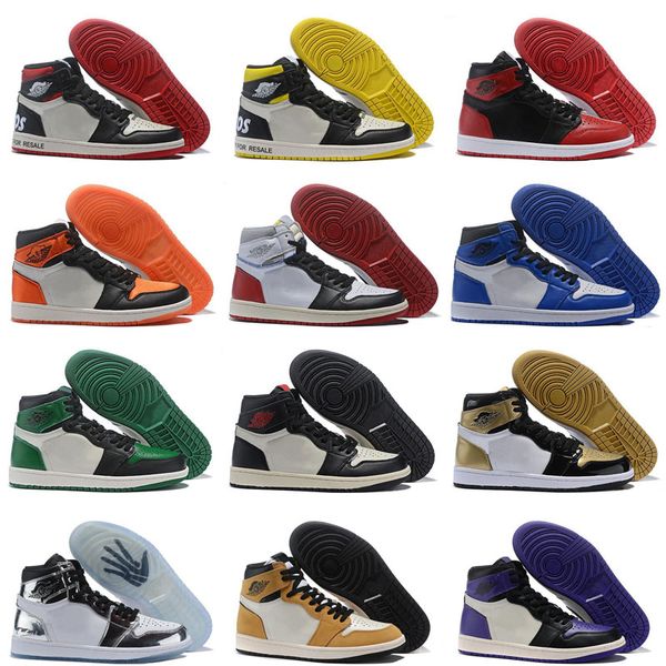 

jumpman 1 satin shattered backboard rookie year leonard mens basketball shoes for 1s sports sneakers size 7-13