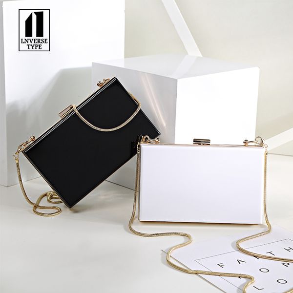 

2019 women evening party bags fashion black white shoulder cross body bag ladies day clutch dinner purse girls wedding bride bag mx190725