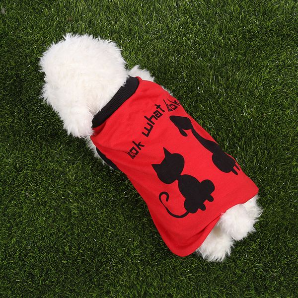 

cartoon print vest for dogs teddy cat bipod for outdoor sports pet clothing