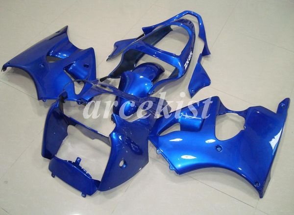 

новый abs мотоцикл обтекатели комплекты подходят для kawasaki ninja zx-6r zx6r 2000 2001 2002 00 01 02 кузов набор пользовательских синий гл