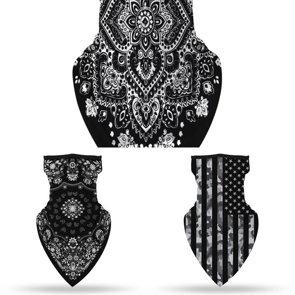 

3frqs half party bicycle ski skull mask halloween face mask ghost scarf neck warmer skull cosplay masks, Black