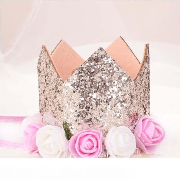 

newly baby birthday party hat children kids headband headwear boys girls priness flower crown hairband te889