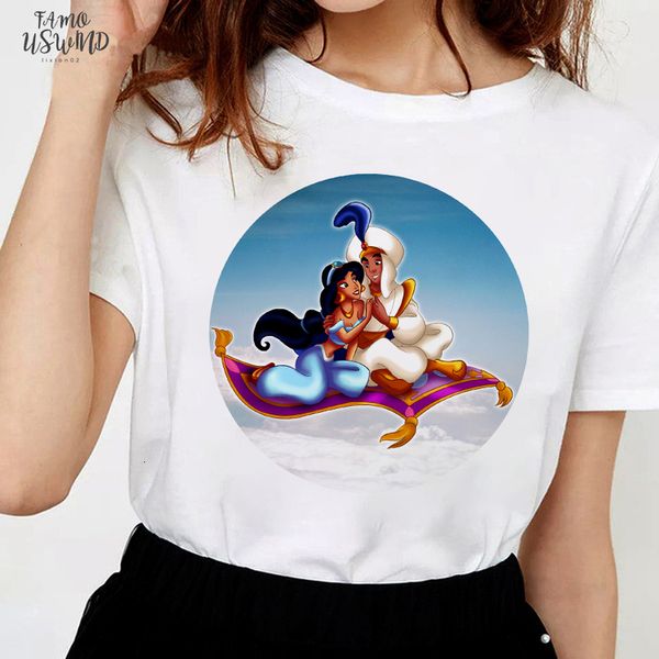 

t shirt women aladdin new summer white tshirt fashion hipster t shirt female harajuku aesthetics thin section tees clothing