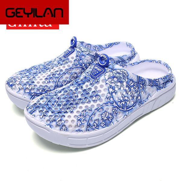 

sandals for woman lightweight women's summer shoes slippers ladies sandals printing fashion flat women's mule, Black