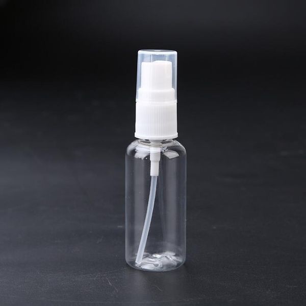 Bottiglie spray di plastica, nebulizzatori vuoti da 1 oz (30 ml), atomizzatori di profumo da viaggio per soluzioni detergenti (flaconi spray, bianco + trasparente) LX1080