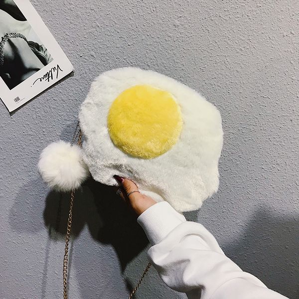 

new plush egg chain women's bag with one shoulder oblique satchelwomen bag