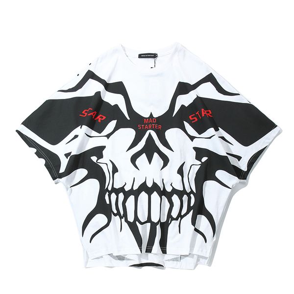 

demon face new summer t-shirts harajuku style cotton beachwear hip hop fashion hipster wear breathable sportswear, White;black